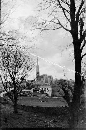 CHURCH FROM POORHOUSE CEMETERY